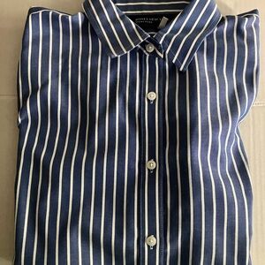 Jones New York Blue and White Shirt
